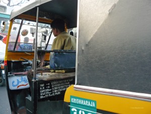 One of Mumbai's many auto rickshaws