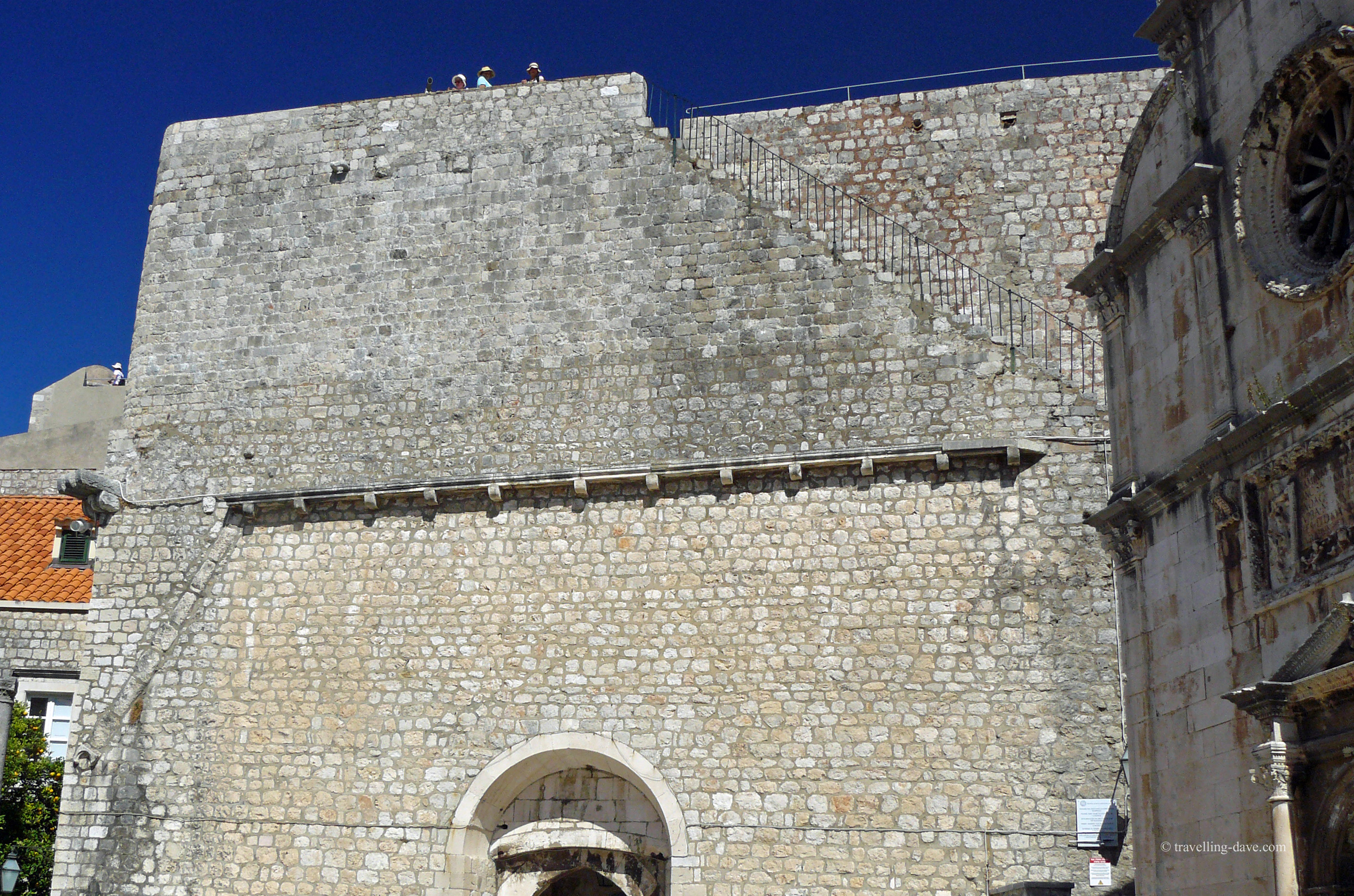 Lookout at the top of Dubrovnik city walls