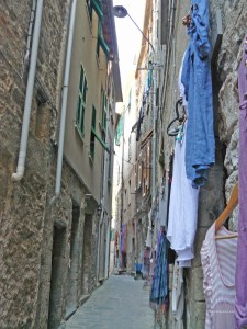 View of one of Corniglia narrow streets