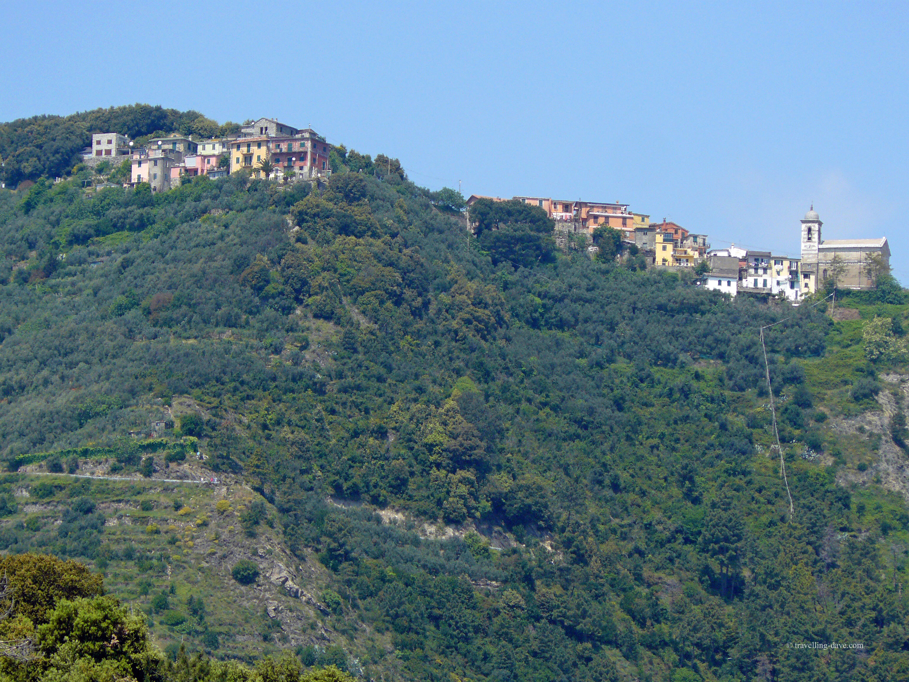 The village of Corniglia, one of the Cinque Terre in Italy