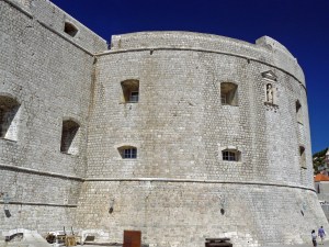 View of the outer walls of Dubrovnik's St.John's Fortress