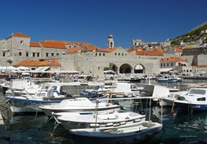 Dubrovnik harbour and boats