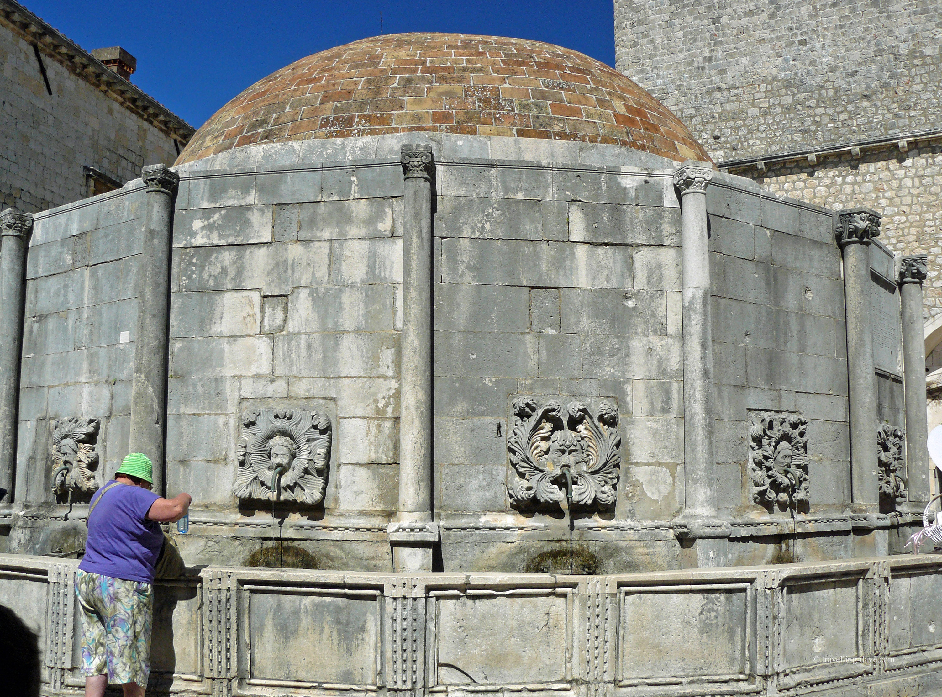 View of Dubrovnik's Onofrio Fountain
