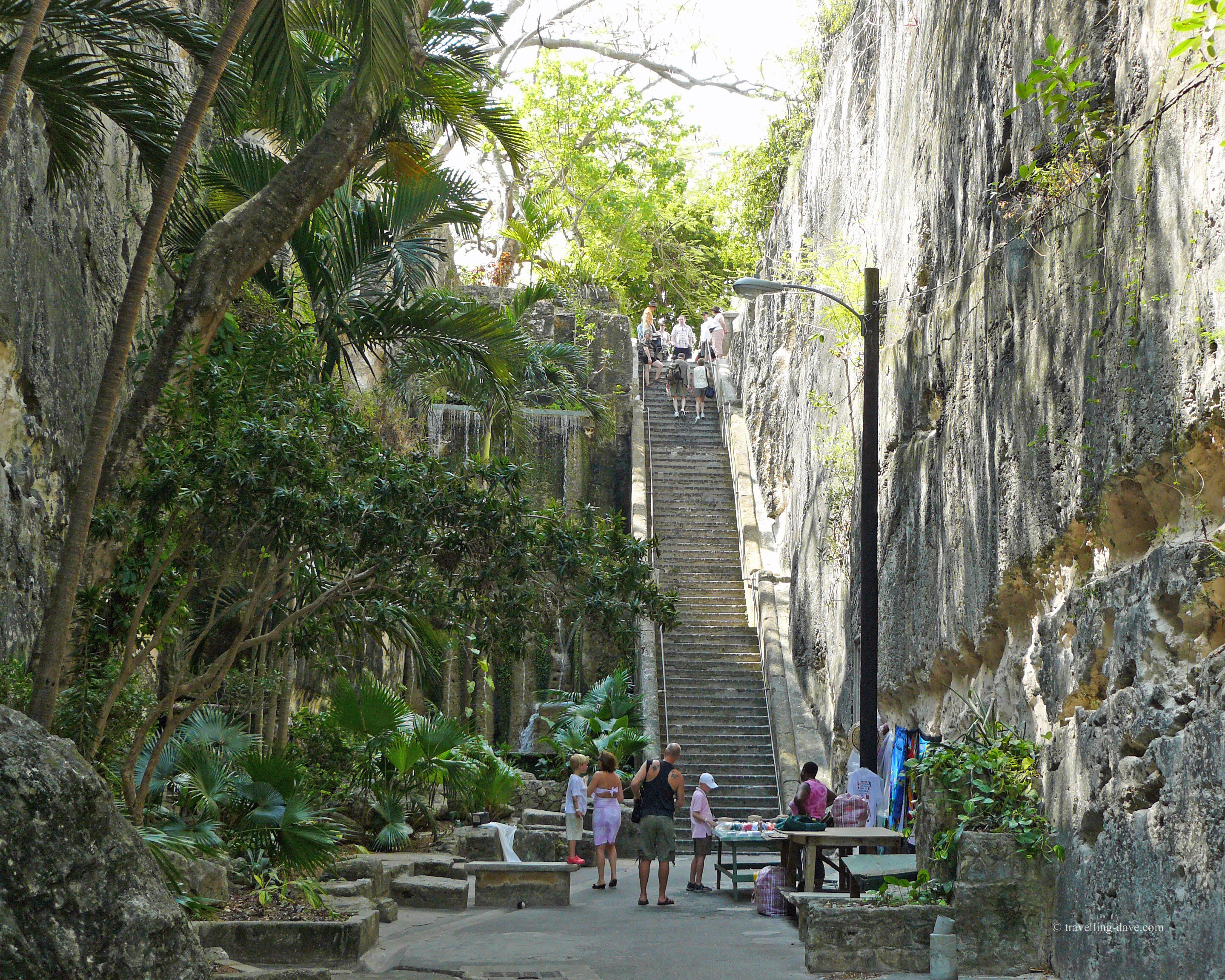 View of the Queen's Staircase in Nassau