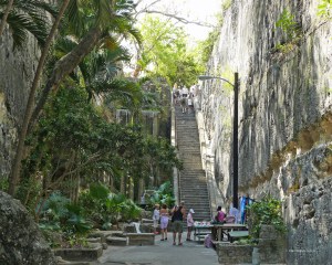 View of the Queen's Staircase in Nassau