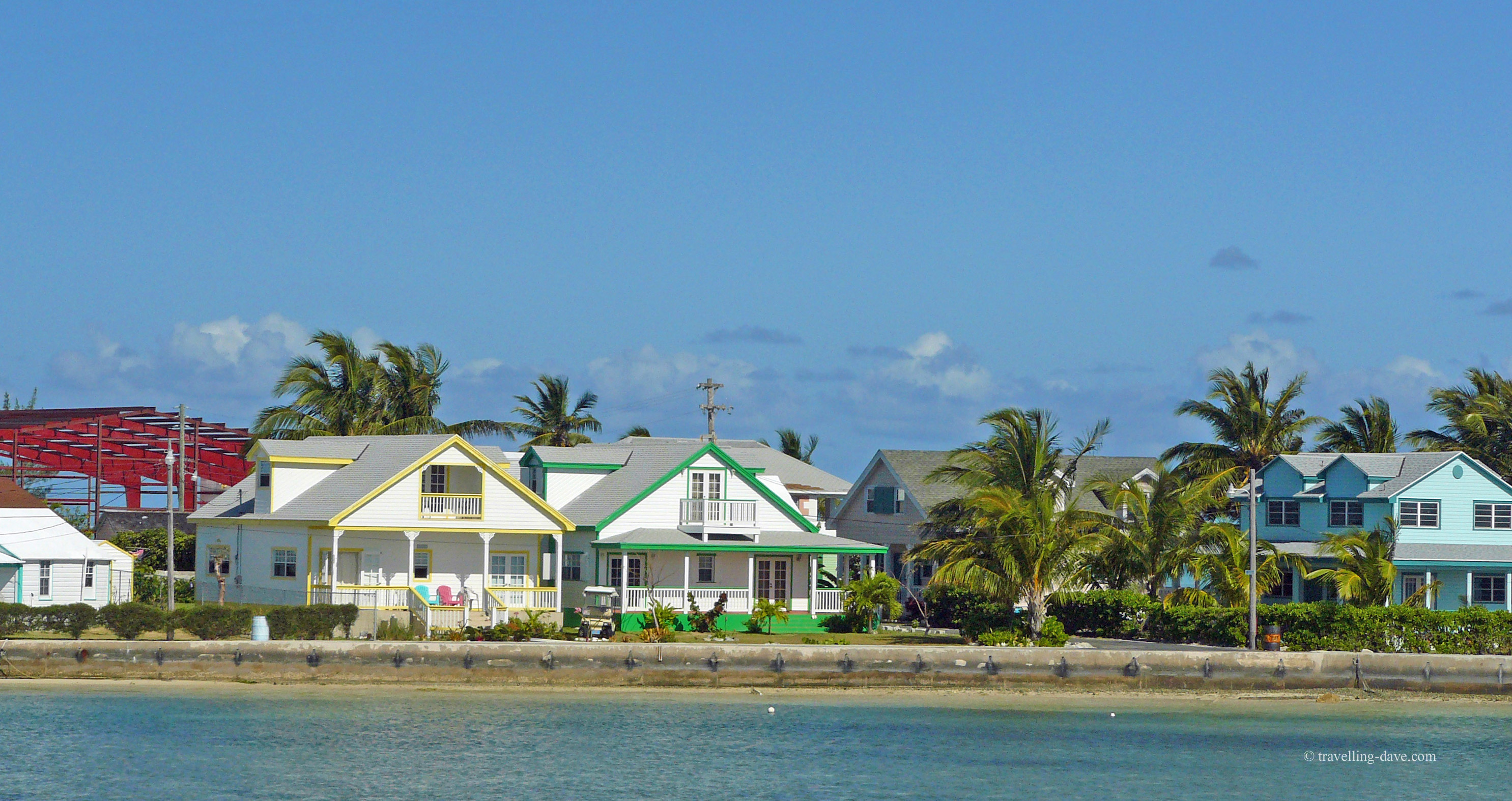 View from the ferry of Spanish Wells in the Bahamas