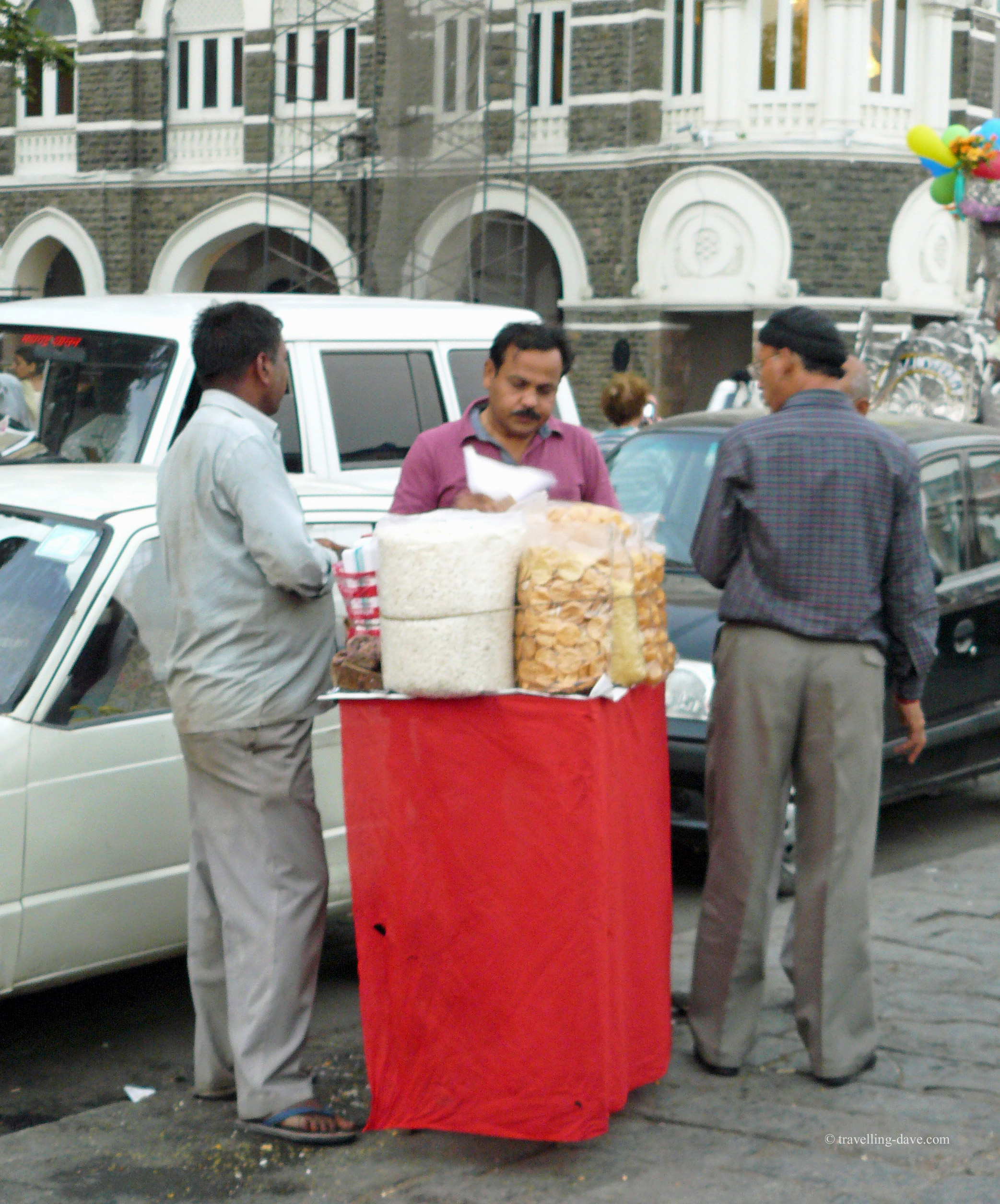 Buying street food in Mumbai
