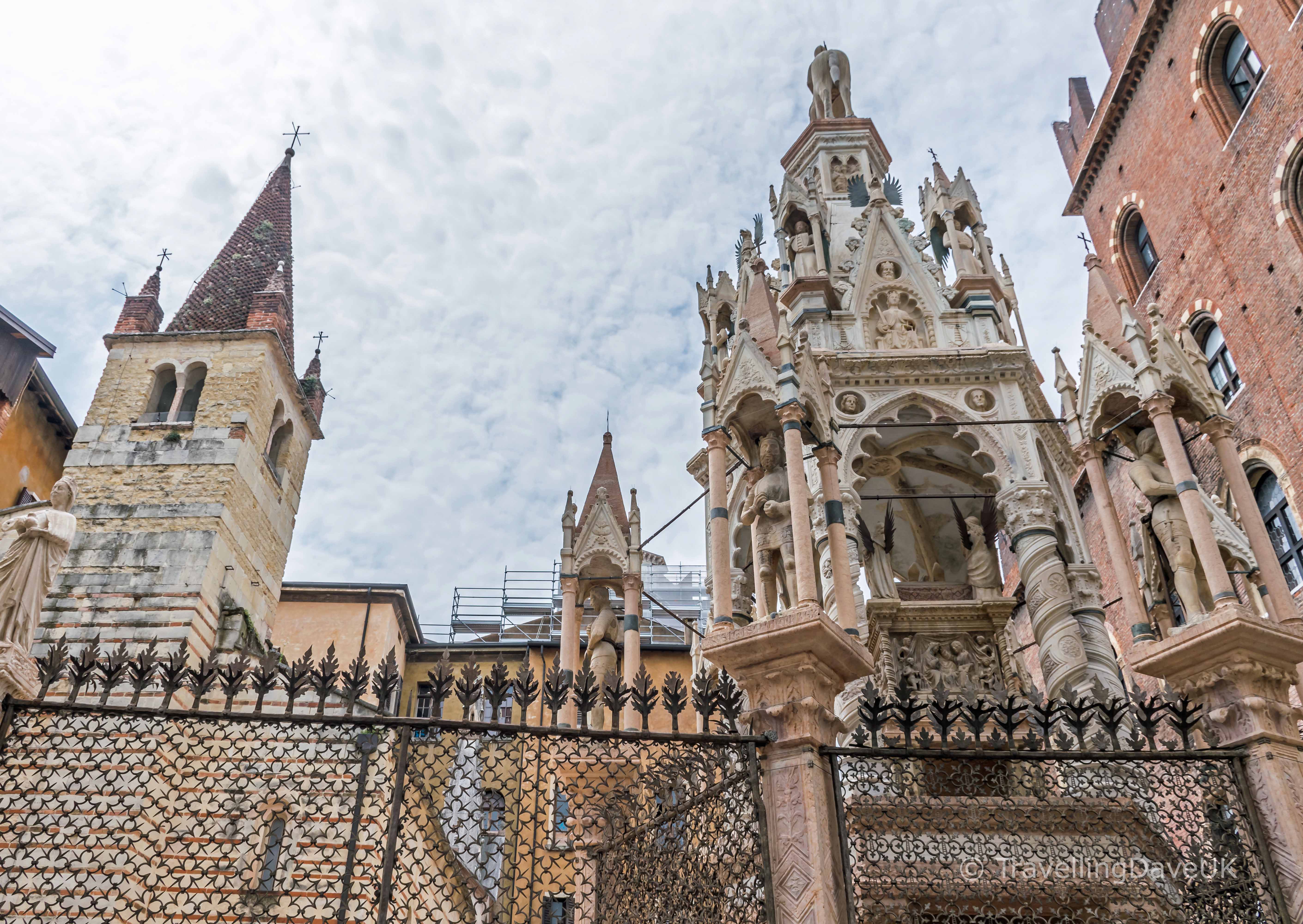View of the Scaliger Tombs in Verona