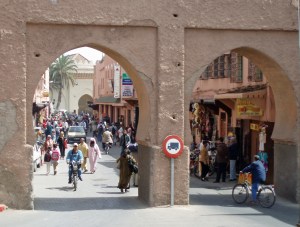 View of Marrakech Bab Aghmat gate