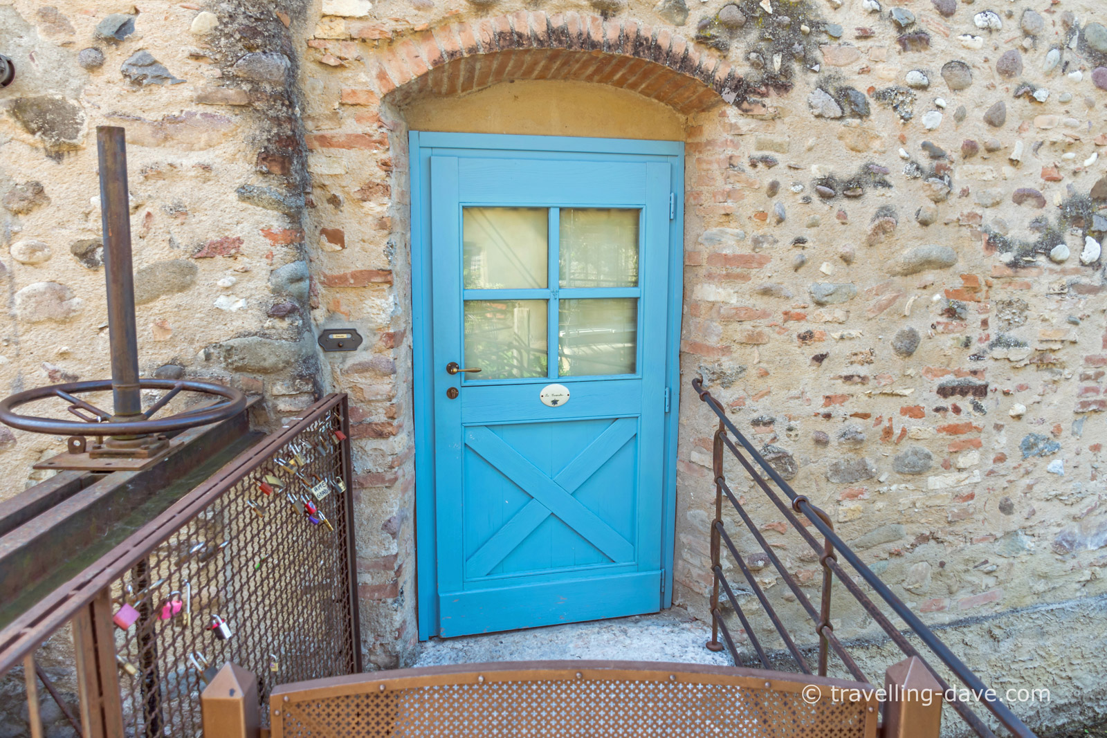 Bed and Breakfast room door at Borghetto sul Mincio