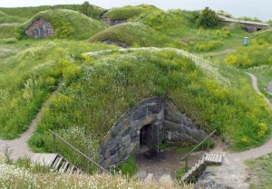 View of some of Suomenlinna bunkers