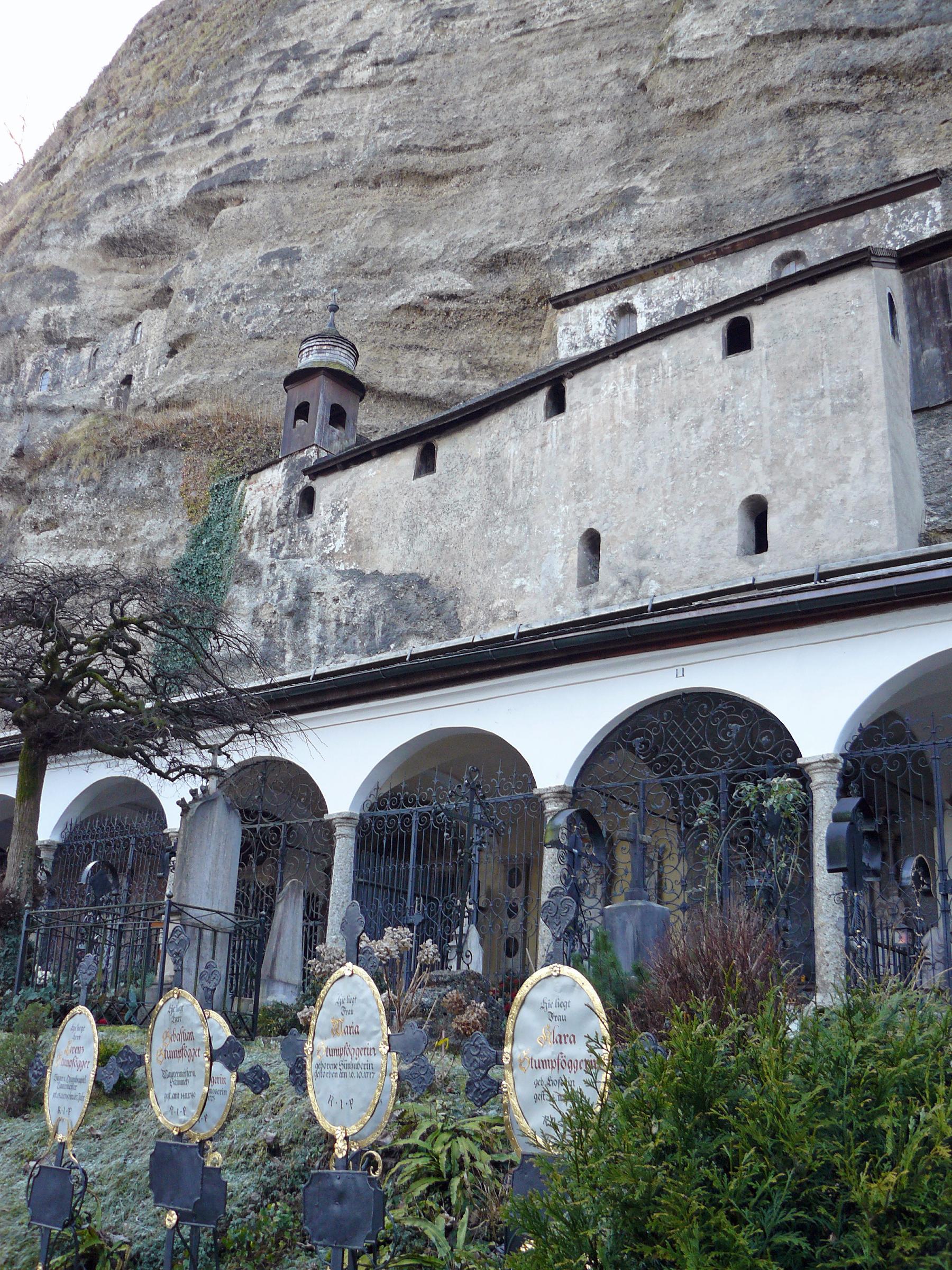 View of the catacombs at Salzburg St.Peter's Cemetery