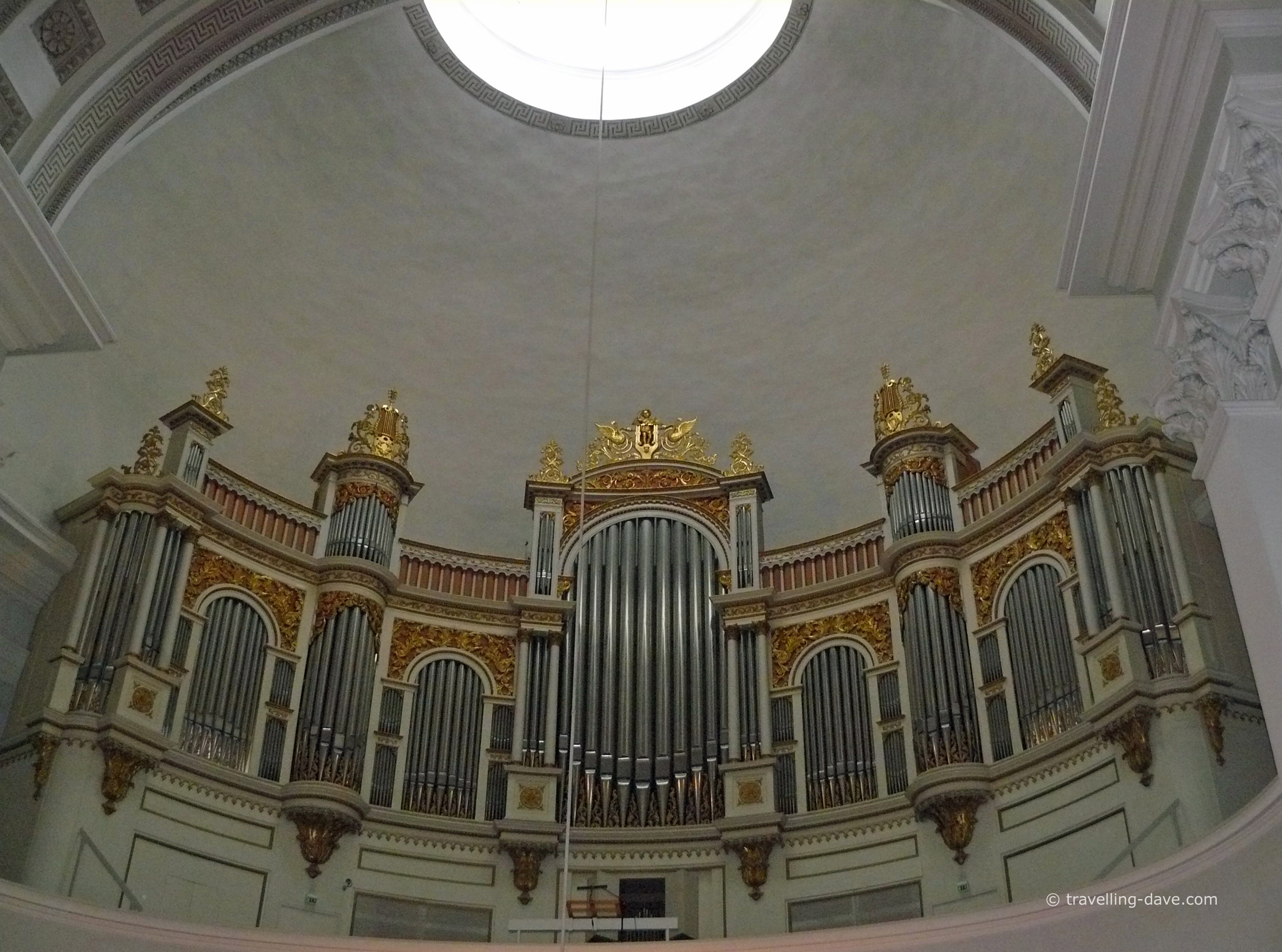 Looking up at the Organ at Helsinki Cathedral
