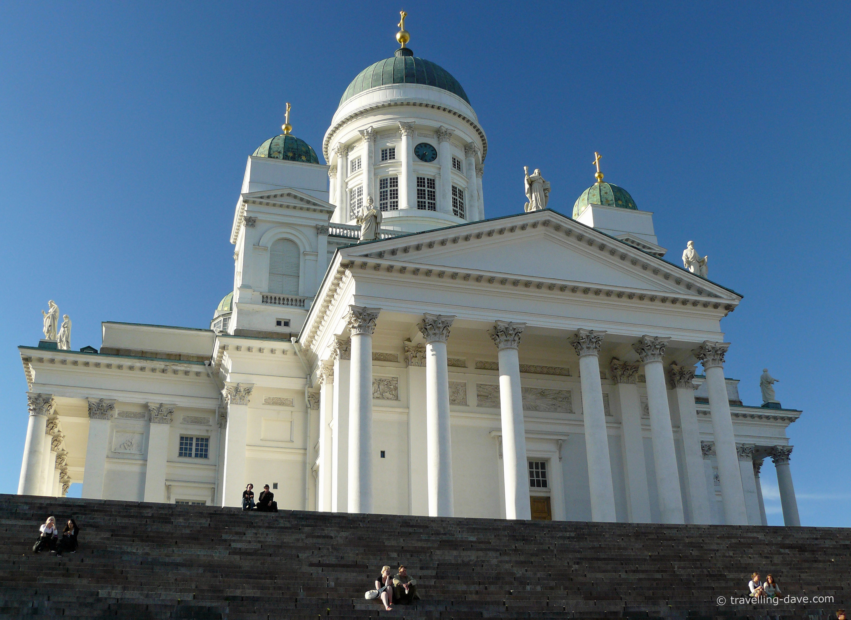 Looking up at Helsinki Cathedral