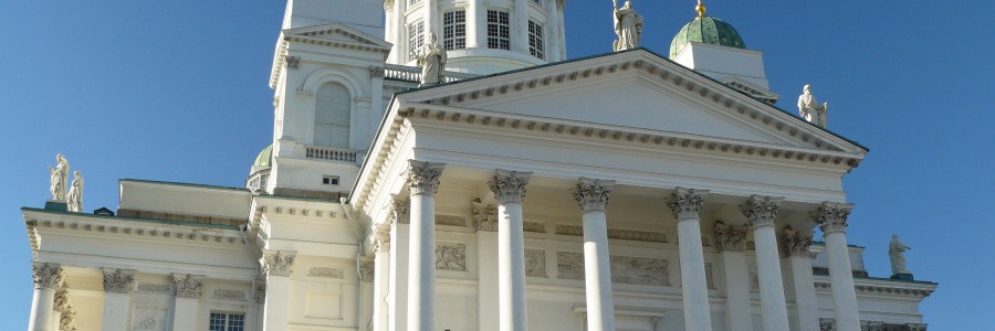 Looking up at Helsinki Cathedral