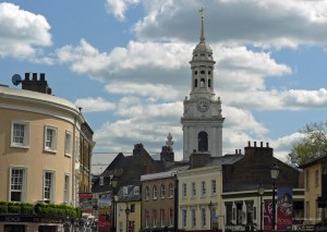 Church and buildings in Greenwich