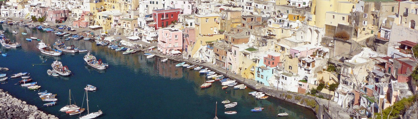 View of the village of Corricella