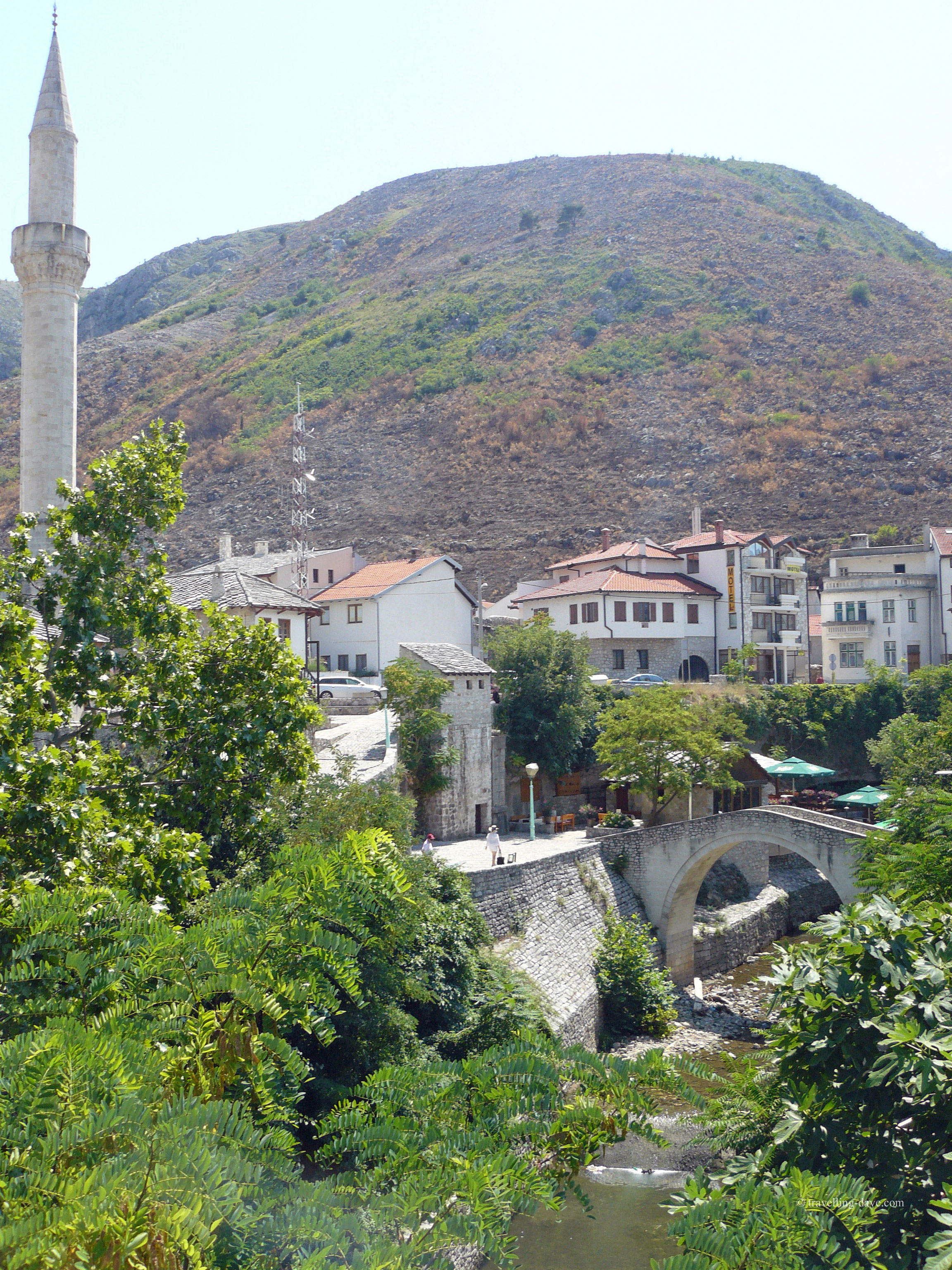 View of Mostar's Crooked Bridge