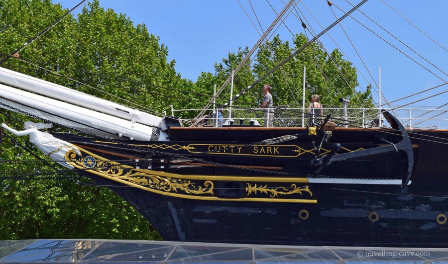 People on the Cutty Sark in London