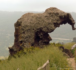 View of the rock formation known as the elephant rock