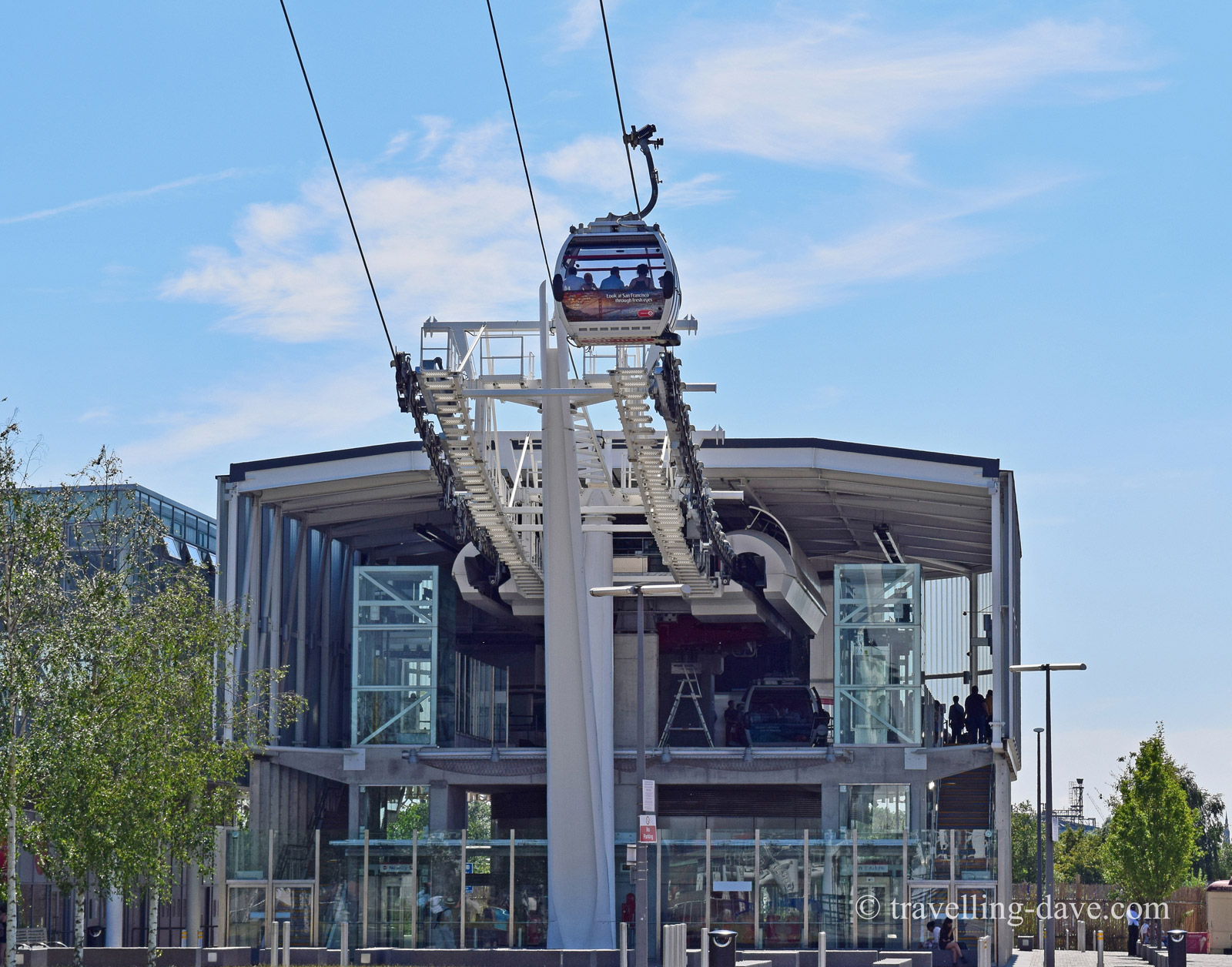 The Greenwich station of the Emirates Air Line cable car in London