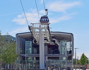 The Greenwich station of the Emirates Air Line cable car in London