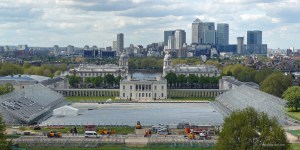 The equestrian events arena at Greenwich Park