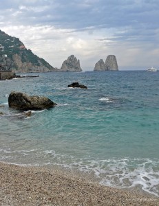 View of Capri's famous Faraglioni
