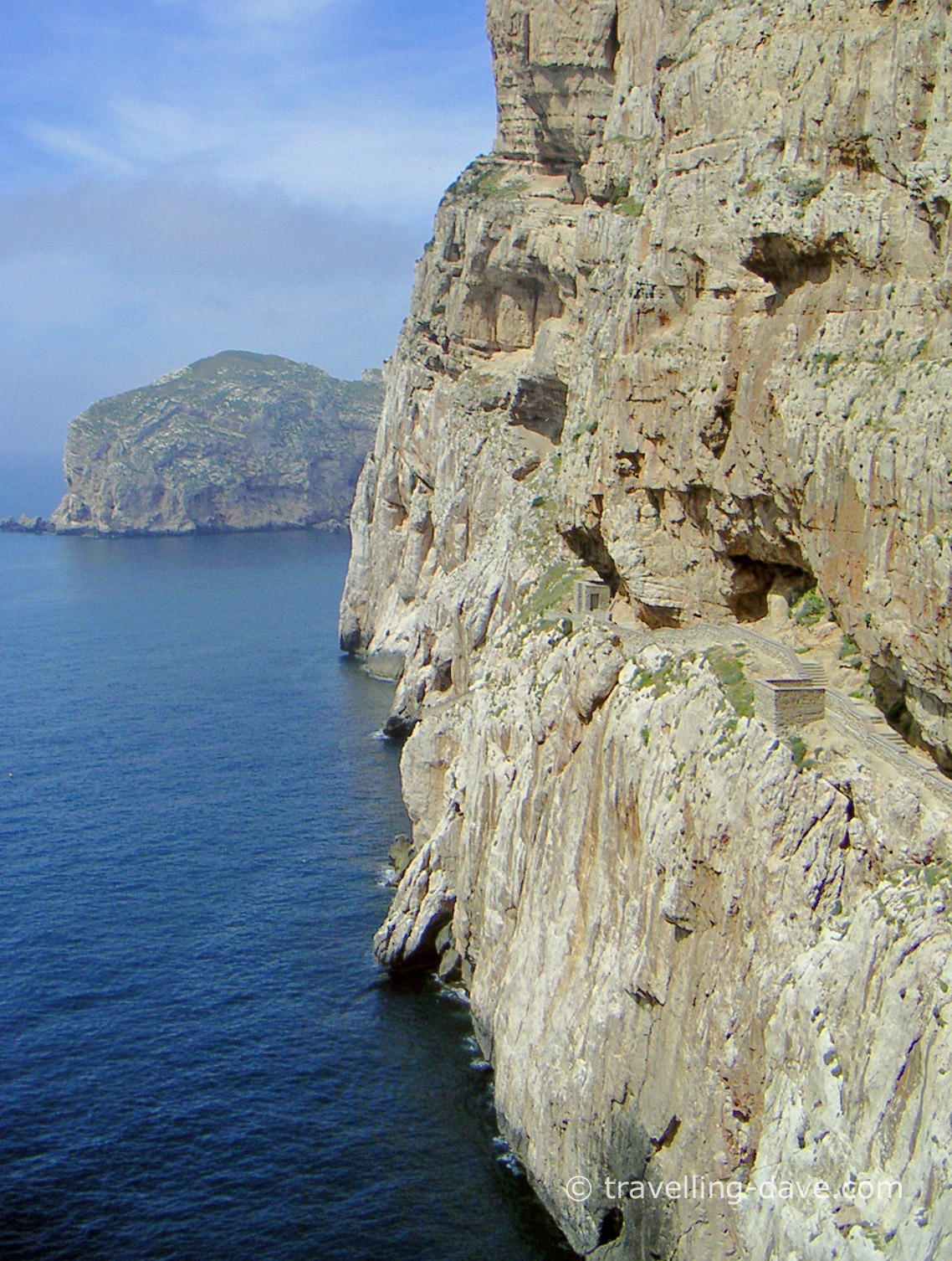Steps in the rock in Sardinia
