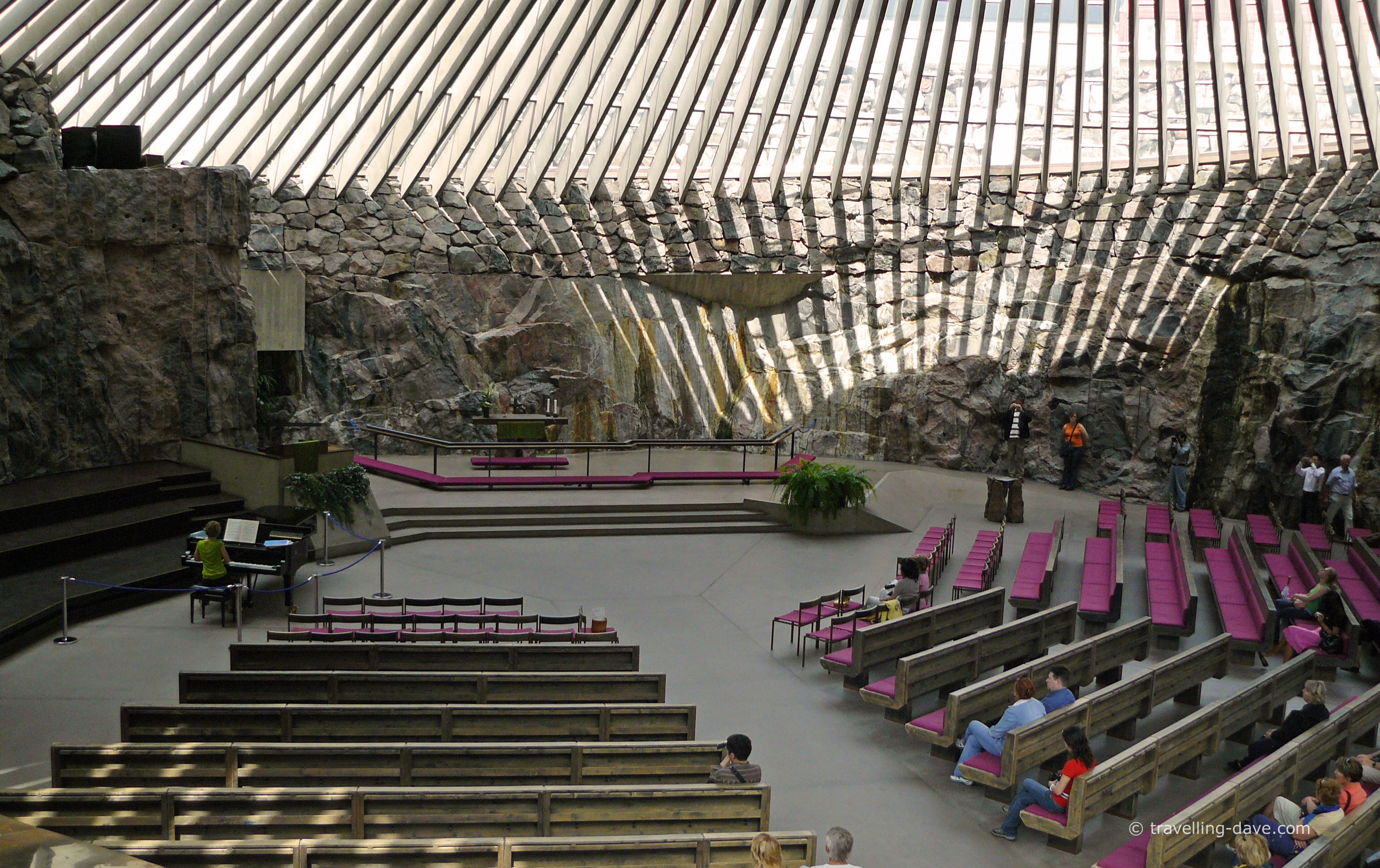 View of the interior of Temppeliaukio Church