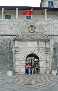 Gate at the entrance of Kotor in Montenegro