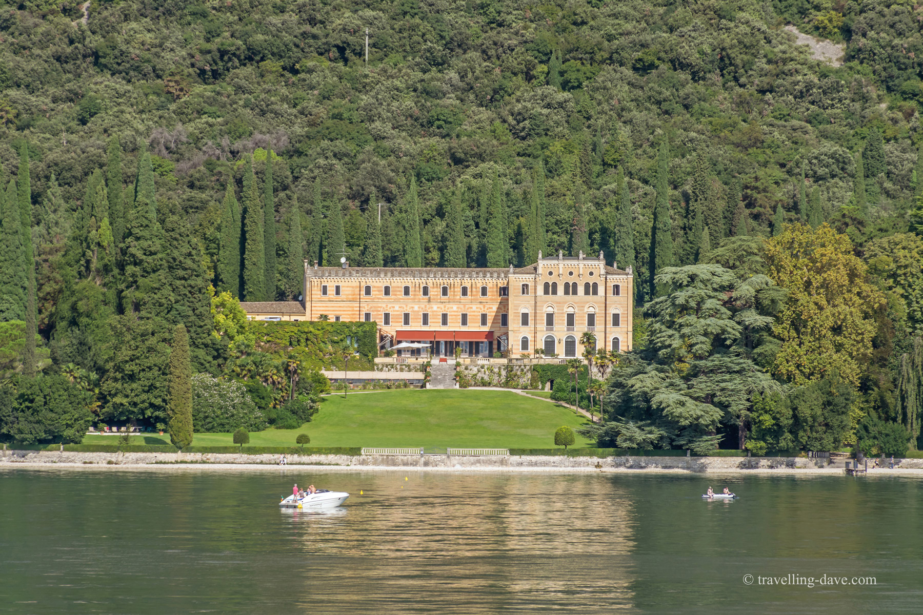 One of the beautiful lakeside villas on Lake Garda