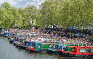 Boats at Little Venice in London