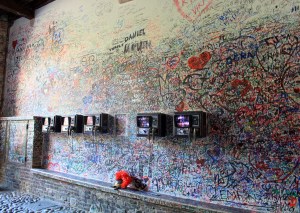 Graffiti on the walls outside Juliet's House in Verona