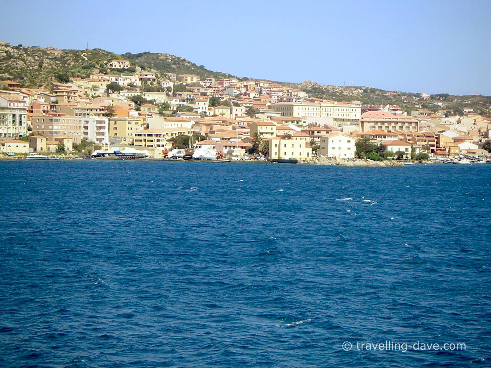 The town of La Maddalena seen from the sea