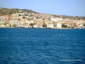 The town of La Maddalena seen from the sea
