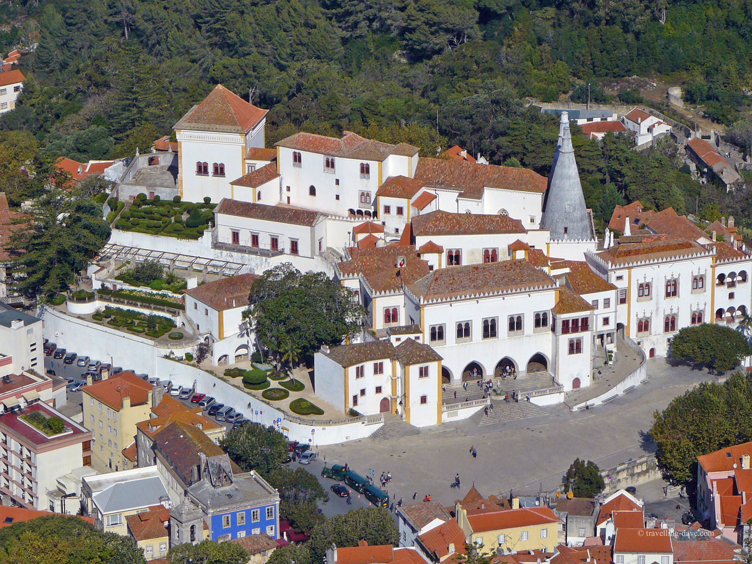Aerial view of Sintra town center