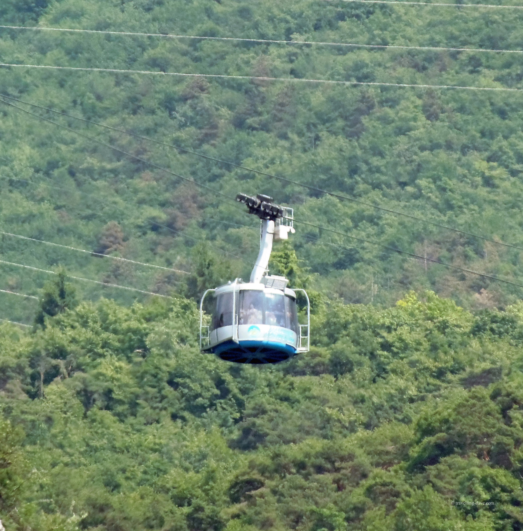 The cable car connecting Malcesine to Monte Baldo in Italy