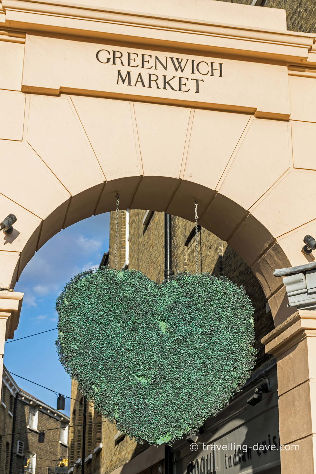 Sign at the entrance to Greenwich Market