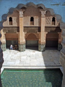 The courtyard at Marrakech Ben Youssef Medersa