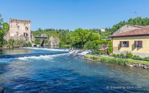 Borghetto houses by the river Mincio