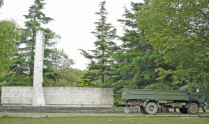 View of Peze National Liberation Movement Monument in Albania