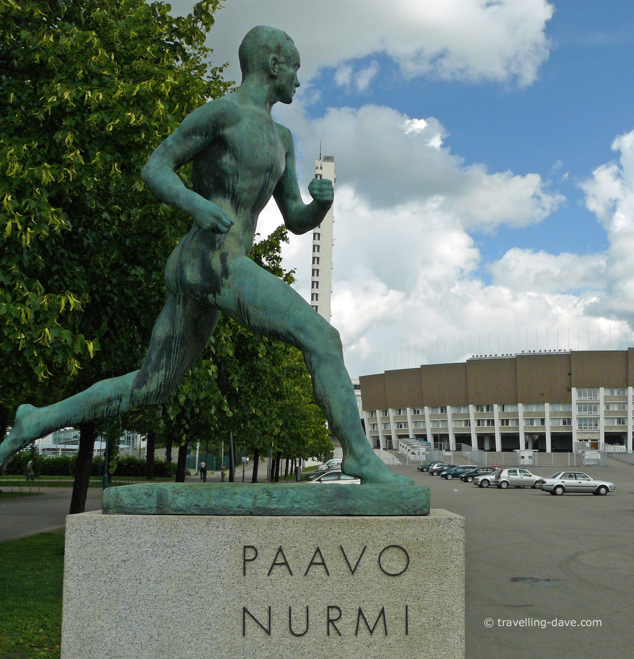 View of the statue to Paavo Nurmi