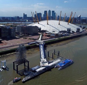 Aerial view of the O2 in London