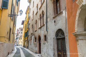View of one of Verona's narrow streets