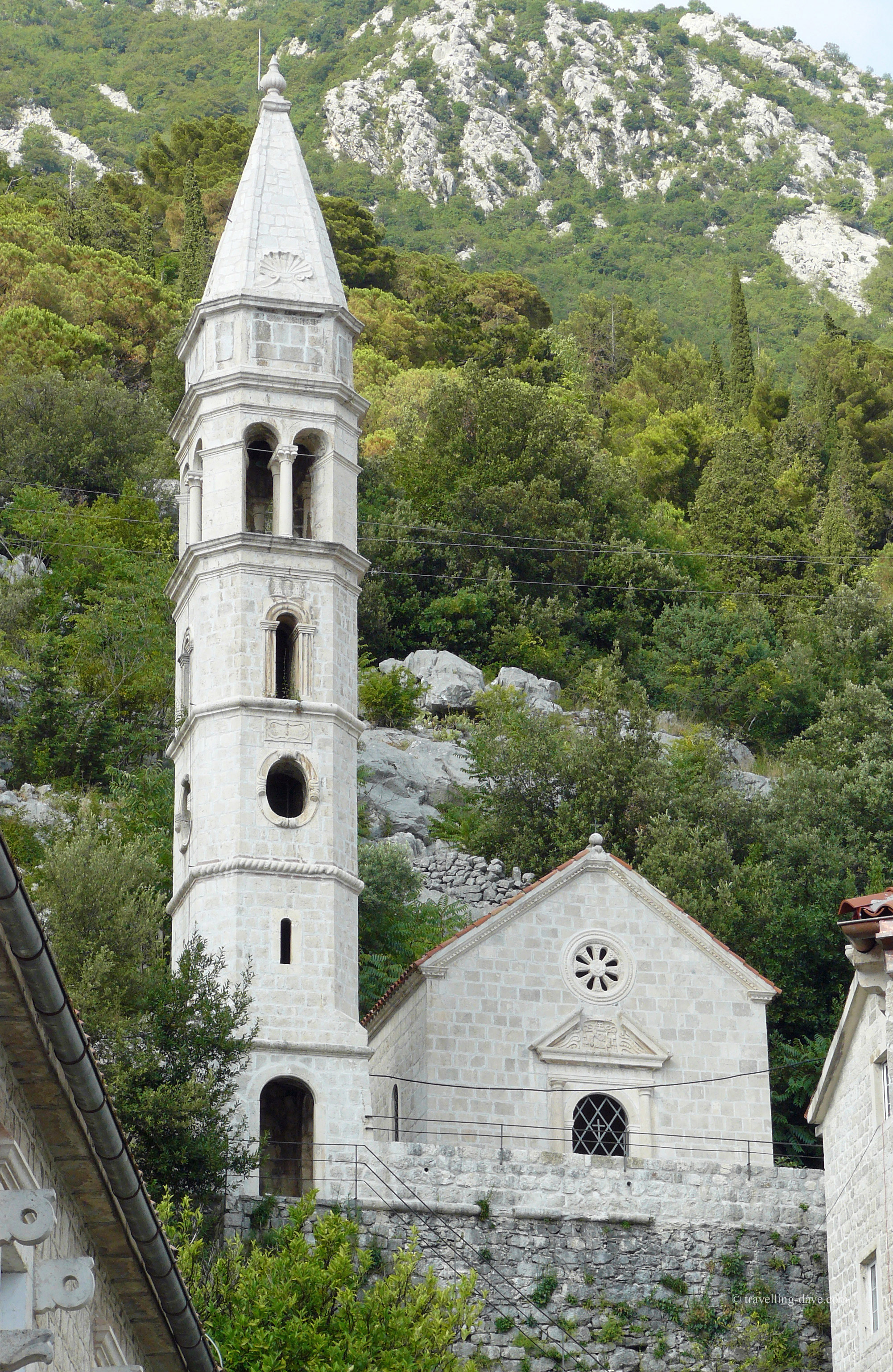 View of Perast Our Lady of the Rosary church