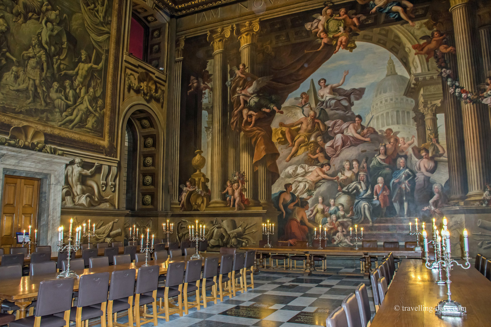 Inside the magnificent Painted Hall in London