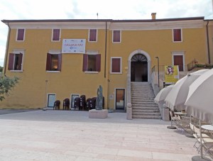 View of Garda's Palazzo Pincini Carlotti in Italy