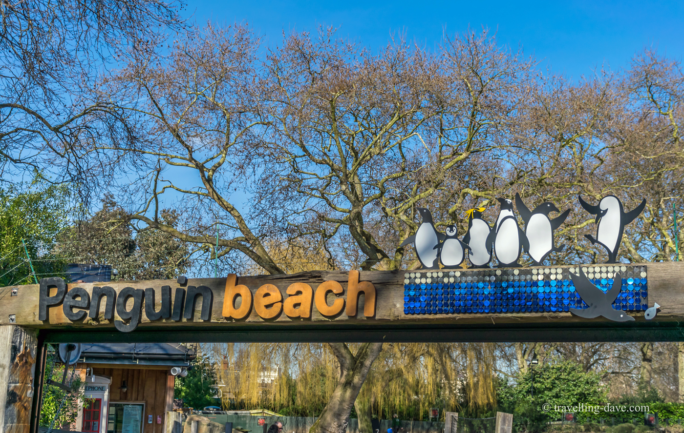 Entrance to London Zoo penguins enclosure