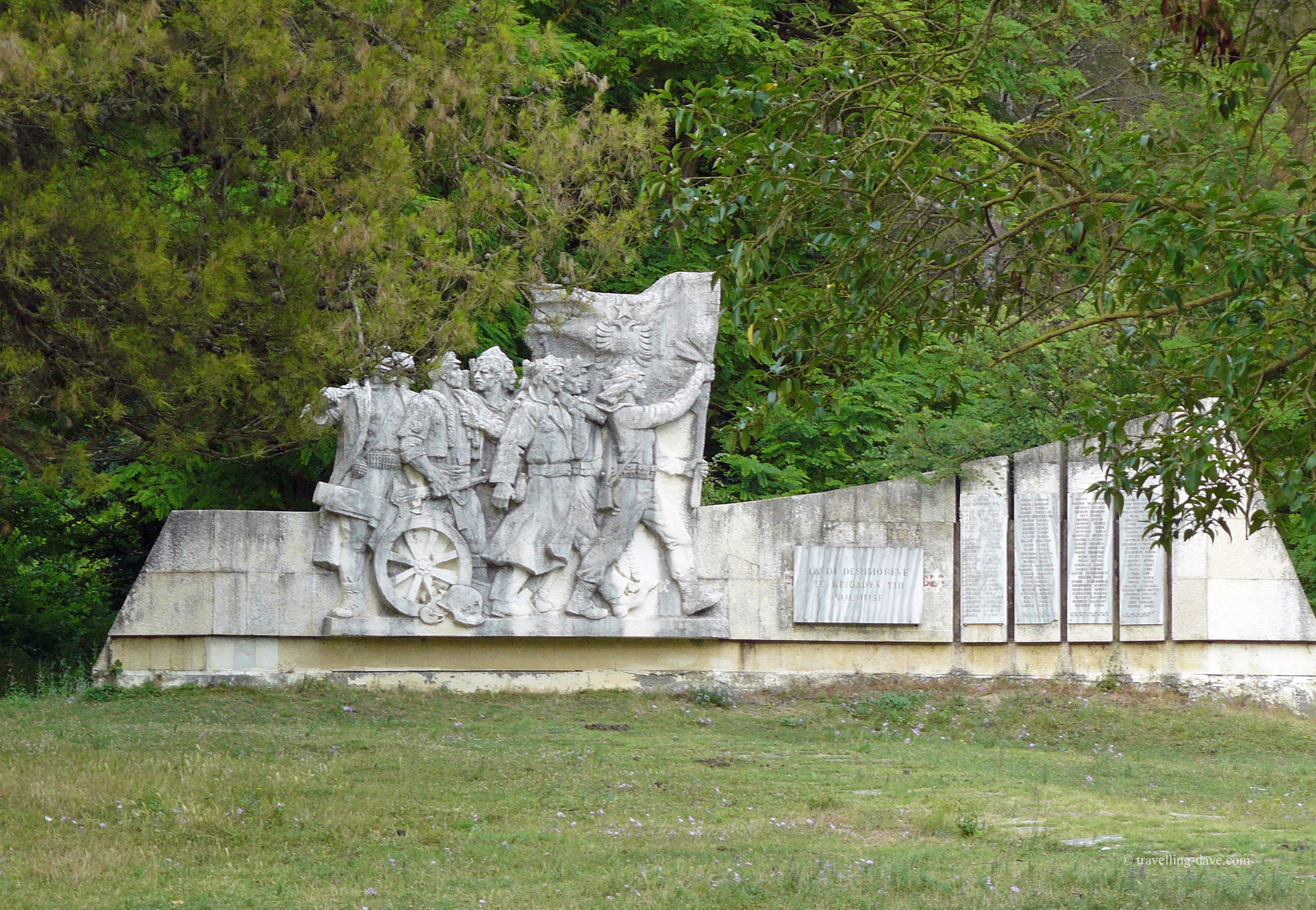 One of Peze monuments in Albania